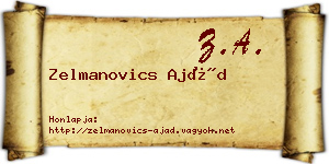 Zelmanovics Ajád névjegykártya